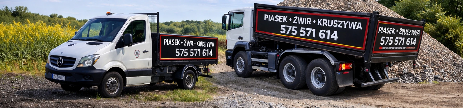 dostawczak z przyczepą